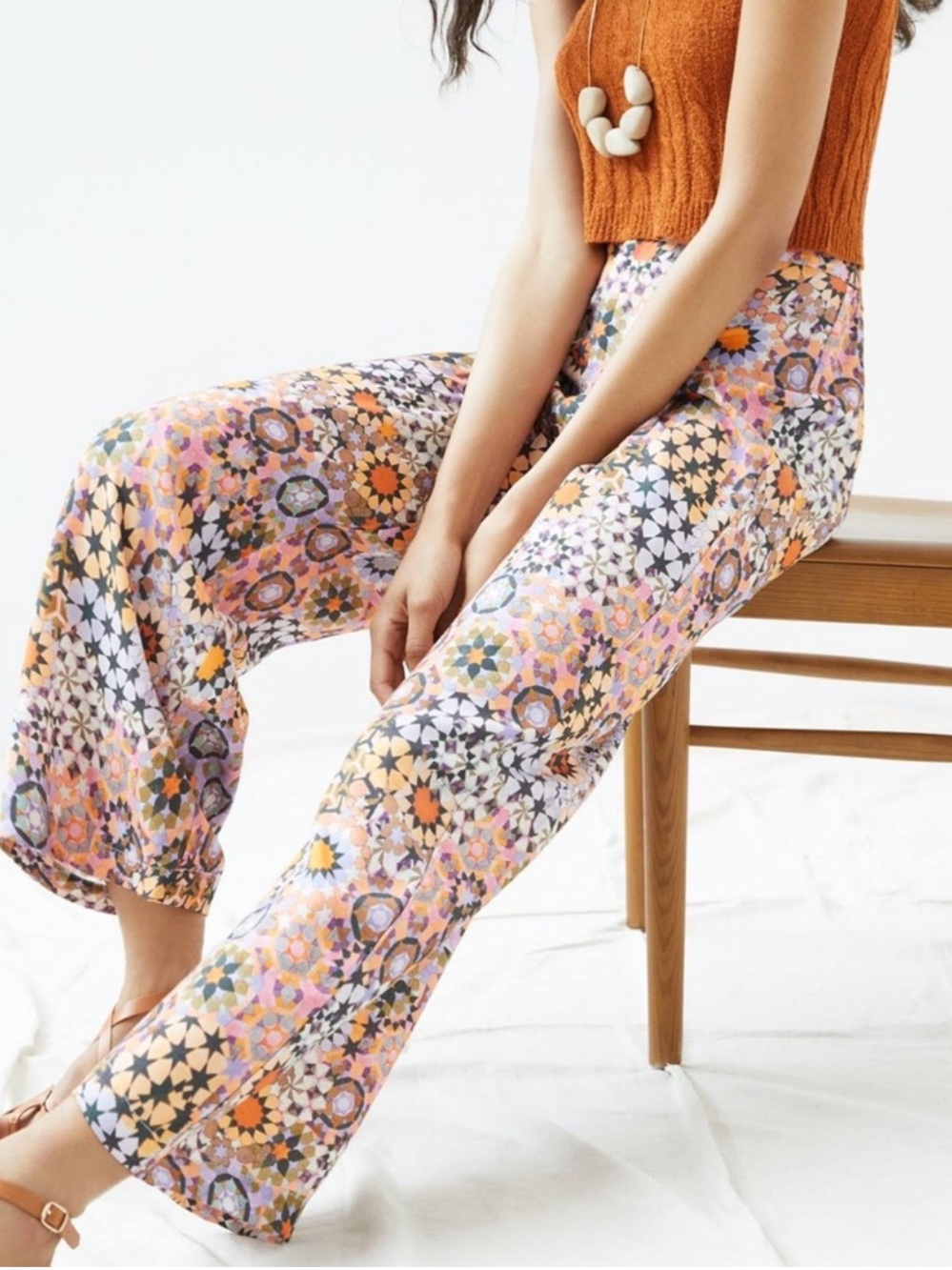ANTHROPOLOGIE GEOMETRIC WIDE PANTS